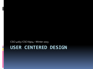 User centered design