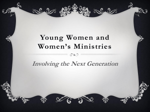 Young Women and Women`s Ministries