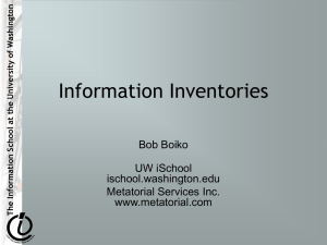 Information Inventories