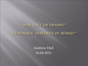 “Won, lost or drawn?” “Gewonnen, verloren of remise? Test uw