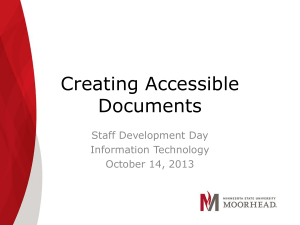 Creating Accessible Documents - Minnesota State University