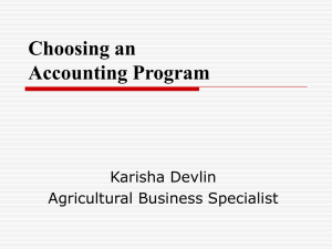 Choosing an Accounting Program - Iowa State University Extension