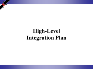 High-Level Integration Plan