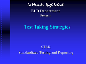 Test Testing Techniques - William S. Hart Union High School District