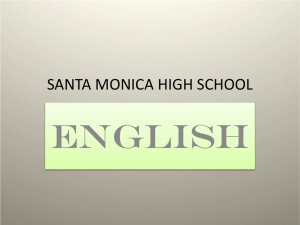 PowerPoint Presentation - SANTA MONICA HIGH SCHOOL