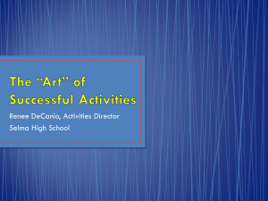 The ART of Successful Activities Presentation