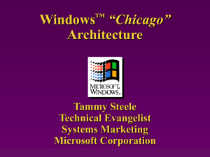 Windows "Chicago" Architecture