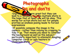 Photographs Do and don`ts