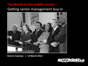 FACEBOOK : getting senior management buy-in