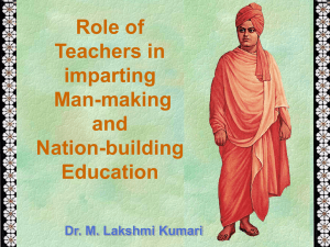 Role of teachers by Swami Vivekananda