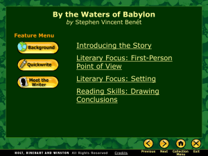 literary devices in by the waters of babylon