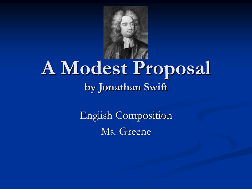 dr jonathan swift a modest proposal