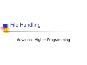 File Handling - Shawlands Academy