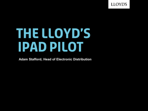 The Lloyd`s iPad pilot