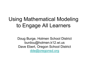 Using Mathematical Modeling to Engage All Learners