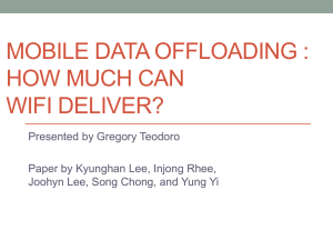 Presentation on Mobile Data Offloading