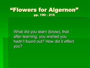 “Flowers for Algernon” pp. 190