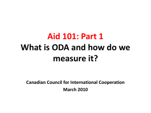 Aid 101: Part 1 What is ODA and how do we measure it?