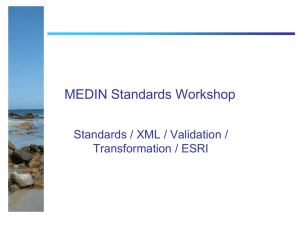 Standards / XML / Validation / Transformation / ESRI