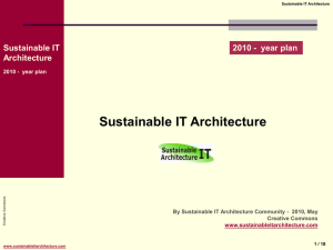 Sustainable IT Architecture