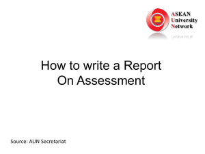 How to write a report on assessment