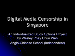 Digital Media Censorship in Singapore - Sites - Anglo