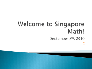 Welcome to Singapore Math!