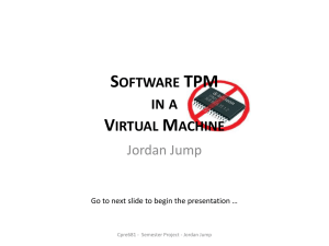 Virtual TPM in a Virtual Machine
