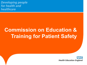 Commission on Education & Training for Patient Safety