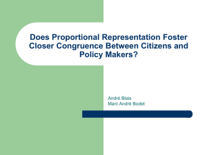 Does Proportional Representation Foster Closer Congruence