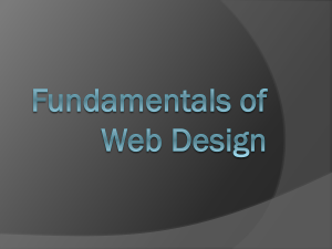 Fundamentals of Web Design