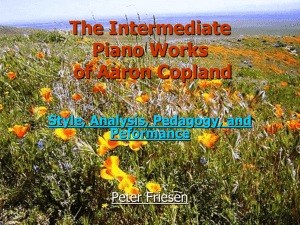 The Intermediate Piano Works of Aaron Copland