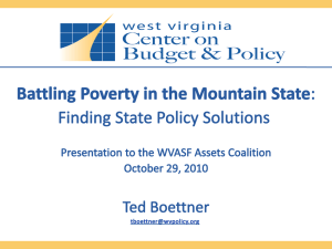 PresentationforWVASF2010 - West Virginia Center on Budget