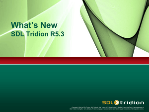What`s New SDL Tridion R5.3