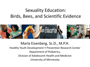 Sexuality Education – add to title!