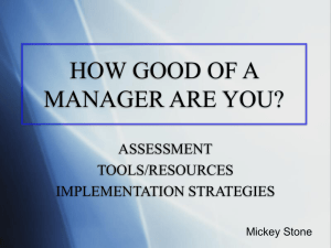 Mickey Stone management presentation