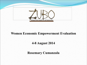 Binga Women Economic Empowerment Project