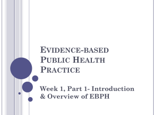 Evidence-based Public Health Practice