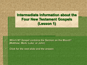 Which NT Gospel contains the Sermon on the Mount? (Matthew