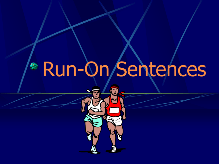 Run On Sentences 4th Grade
