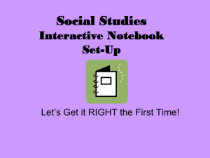 Social Studies Notebook Set-UP