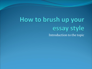 How to brush up your essay style
