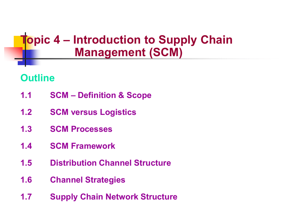 supply chain management topic research