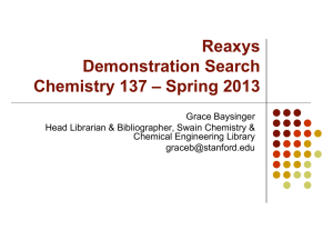 Reaxys Demonstration Search Chemistry 137