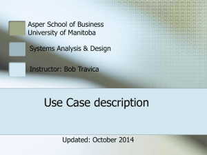 Use Case Description - University of Manitoba