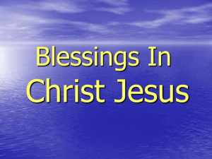 Blessings in Christ - Cannonsburg Church of Christ