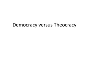 Democracy versus Theocracy - Academy of Islamic Thought