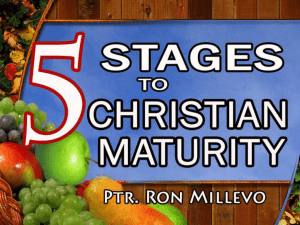 5 STAGES TO CHRISTIAN MATURITY