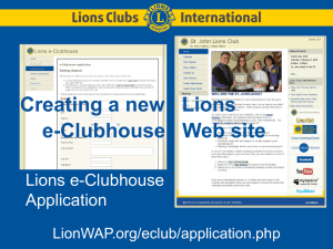 Lions e-Clubhouse Editing - Lions District 11-E1