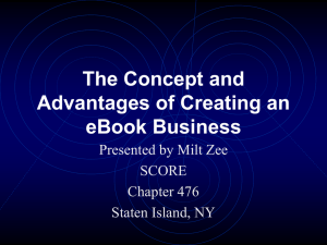 The Concept and Advantages of eBooks
